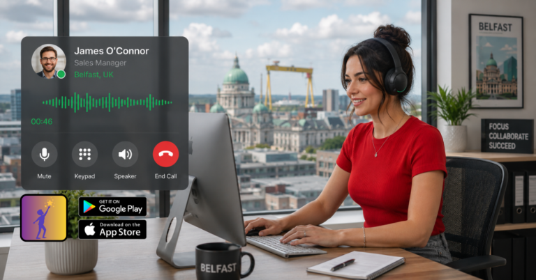 Dialing local businesses in Belfast using Dromlik.